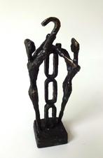 Brons legering beeldje twee figuren 2000 millennium 2051-b, Antiek en Kunst, Kunst | Designobjecten, Ophalen of Verzenden