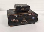 A6623 Antieke Japanse Lakdozen [2 stuks], Antiek en Kunst, Ophalen of Verzenden