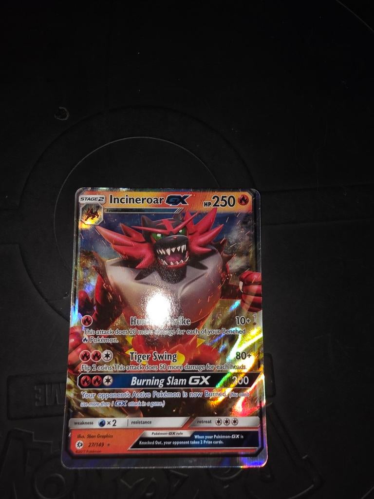 Incineroar GX 27/149 sun&Moon, Ophalen of Verzenden, Zo goed als nieuw, Losse kaart