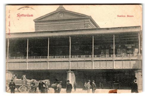 Rotterdam, Station Beurs, Verzamelen, Ansichtkaarten | Nederland, Gelopen, Zuid-Holland, Voor 1920, Verzenden
