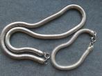 Slangen ketting met armband, Verzenden, Zo goed als nieuw, Zilver, Overige materialen