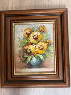 Klassiek Bloemstilleven Schilderij Ingelijst Hout, Ophalen of Verzenden