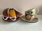 5 x kop en schotels van Ritzenhof -Amore mio, Ophalen of Verzenden, Zo goed als nieuw, Overige stijlen, Kop(pen) en/of Schotel(s)