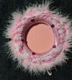 Roze Fotolijstje met Pluizige Rand op standaard, Ophalen of Verzenden, Zo goed als nieuw