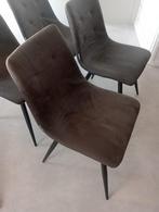 4 Label 51 Eetkamerstoelen - Donkerbruin, Huis en Inrichting, Ophalen of Verzenden, Zo goed als nieuw, Bruin