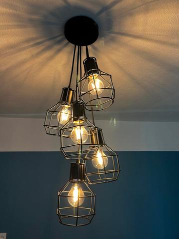 Zwarte draadlampen hanglamp beschikbaar voor biedingen