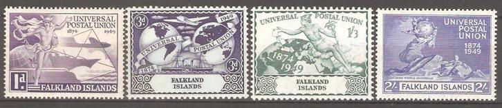 Falkland Isl PF SG 168-171 1,3 heeft vouw Omnibus 1949 UPU, Postzegels en Munten, Postzegels | Amerika, Postfris, Zuid-Amerika