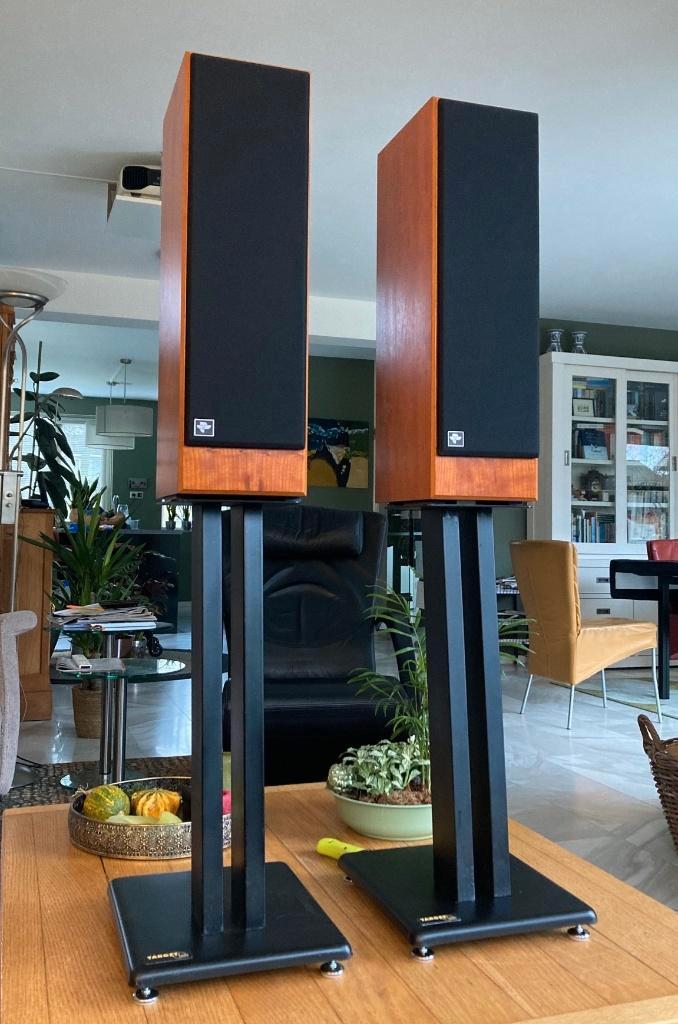 Totem Mite T in Cherry, Audio, Tv en Foto, Luidsprekers, Zo goed als nieuw, Front, Rear of Stereo speakers, 120 watt of meer, Overige merken