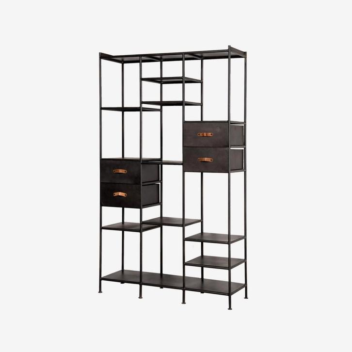 New Routz Vakkenkast Indi - Stijlvol & Praktisch, Huis en Inrichting, Kasten | Boekenkasten, Nieuw, 100 tot 150 cm, 150 tot 200 cm