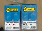 Toner 117A vervangt HP W2073a (magenta) en HP W2071a (blauw), Ophalen of Verzenden, Nieuw, Toner