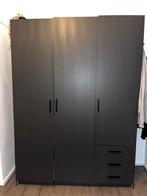 Kledingkast antraciet Leenbakker, Huis en Inrichting, Ophalen, Gebruikt, 100 tot 150 cm, 200 cm of meer