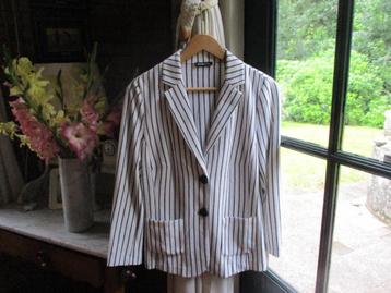 mj/FRANK WALDER/jasje/blazer/maat 42 valt als 40/blauw/ecru beschikbaar voor biedingen