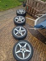 17 inch velgen met oude banden - 5x100, Auto-onderdelen, Banden en Velgen, Ophalen