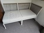 Bankje met kussens, Ophalen, Beige, Tweepersoons, 140 cm
