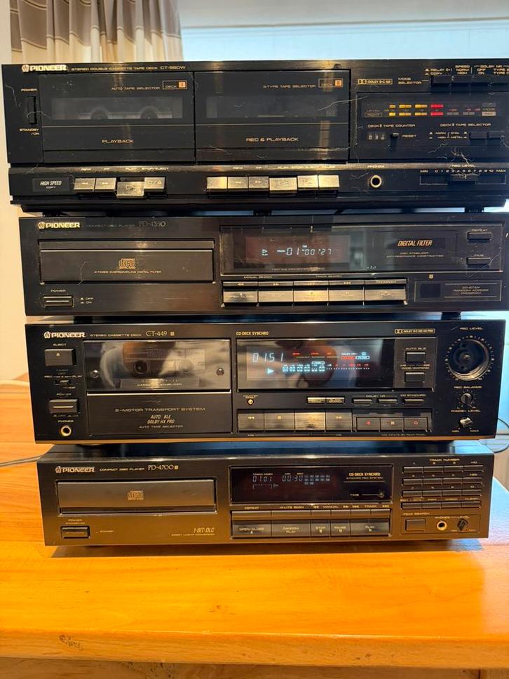 Pioneer 2x cd 2x cassette speler, licht onderhoud noidg, Audio, Tv en Foto, Stereo-sets, Zo goed als nieuw, Pioneer, Ophalen of Verzenden