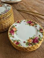 Royal Albert, Old Country Roses gebaksbordjes, Antiek en Kunst, Antiek | Servies los, Ophalen
