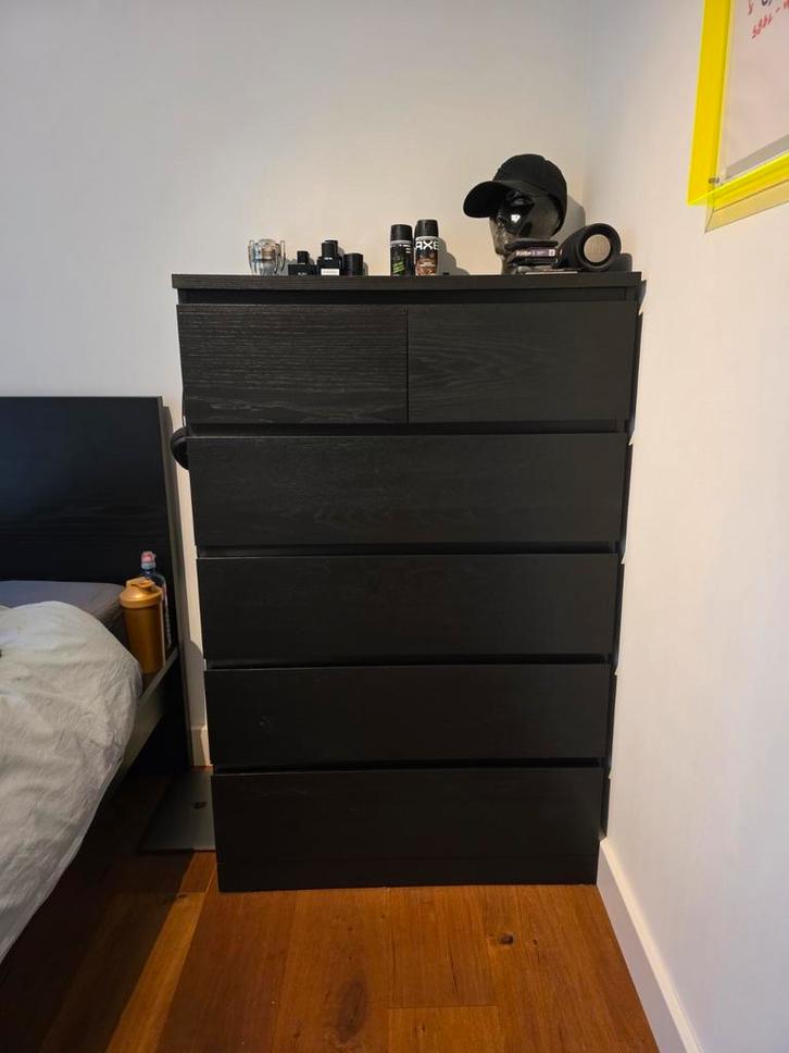 Malm ladekast met 6 lades, Huis en Inrichting, Kasten | Wandmeubels, Zo goed als nieuw, Minder dan 100 cm, Minder dan 150 cm, 25 tot 50 cm