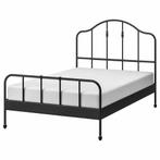 Ikea sagstua bedframe dubbelbed 140x220cm GRATIS, Huis en Inrichting, Slaapkamer | Bedden, Ophalen, Gebruikt, Zwart, Tweepersoons