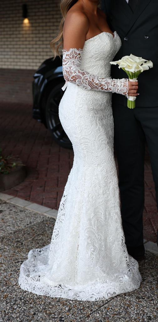 Bruidsjurk Art Novias maat 34, Kleding | Dames, Trouwkleding en Trouwaccessoires, Zo goed als nieuw, Trouwjurk, Wit, Ophalen of Verzenden