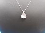 Zilveren hart hanger met zirkonia en collier, ., Ophalen of Verzenden, Zo goed als nieuw, .