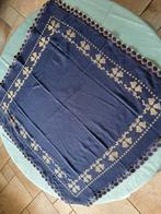 Blauw met gouddraad 78 x 83 geborduurde kerstklokken, Ophalen of Verzenden, Zo goed als nieuw