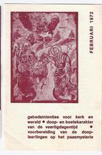 Bp258 prentje gebedsintenties voor kerk en wereld 1972, Verzamelen, Religie, Ophalen of Verzenden, Zo goed als nieuw, Kaart of Prent
