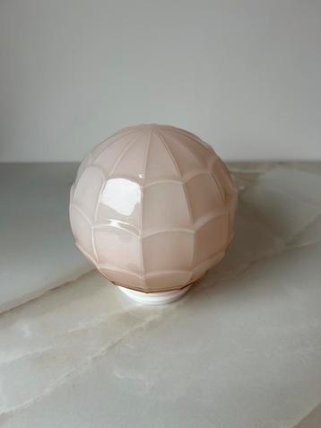Thabur roze glazen lampenkap jaren 30 lamp vintage glas beschikbaar voor biedingen