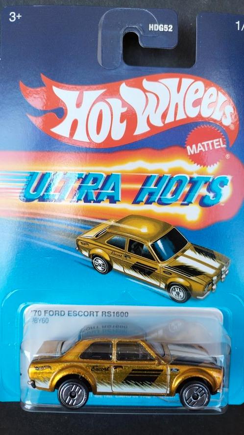 Ford Escort RS 1600 1970 1:64 Hotwheels Ultra Hots Pol, Hobby en Vrije tijd, Modelauto's | Overige schalen, Zo goed als nieuw