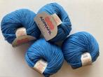 500 gr merino katoen, Adriafil Rugiada, blauw, Ophalen of Verzenden, Nieuw, Breien of Haken, Wol of Garen