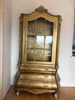 Antieke vitrinekast goud barok brocante, Ophalen of Verzenden, Zo goed als nieuw, 25 tot 50 cm, 50 tot 100 cm