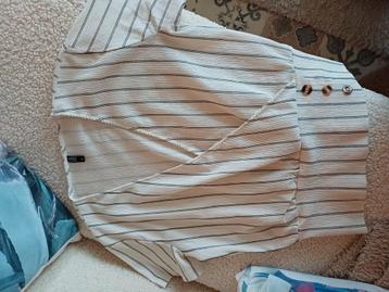 gratis bij een paar schoenen of winterjas blouse strepen wit beschikbaar voor biedingen