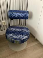 Blauwe Stoel met Metalen Frame, Huis en Inrichting, Stoelen, Ophalen, Gebruikt, Blauw, Eén