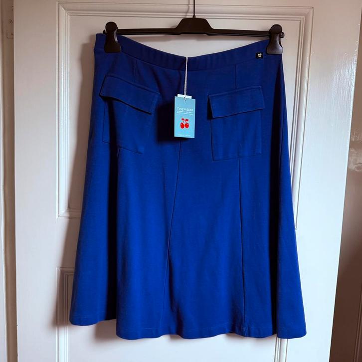 Froy & Dind Skirt Jane Blue maat XL, Kleding | Dames, Rokken, Zo goed als nieuw, Maat 46/48 (XL) of groter, Blauw, Onder de knie