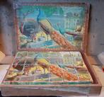 Vintage Blokkendoos houten blokken 6 puzzels compleet, Ophalen of Verzenden