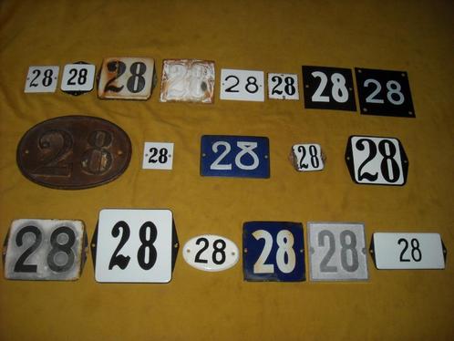 oud emaille huisnummer 28 ook 29 30 31 32 33 34 35 36 37 38, Antiek en Kunst, Antiek | Emaille, Ophalen of Verzenden