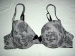 BH 80C zwart-grijs beugelmodel met roze voering, Kleding | Dames, Ondergoed en Lingerie, Ophalen of Verzenden, Grijs, BH