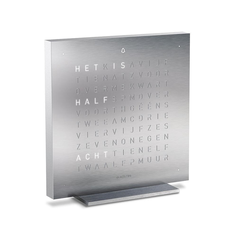 Qlocktwo touch wekker Full Metal T4SNLSS [MREUVER], Ophalen of Verzenden, Zo goed als nieuw, Digitaal
