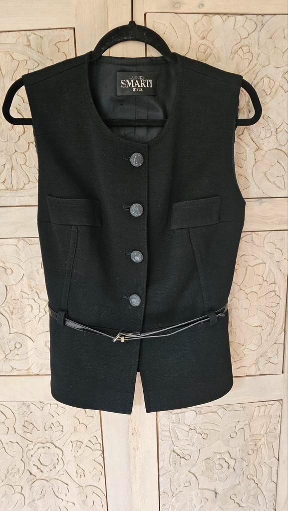 Vintage La Mode Smarti Style wollen gilet - jaren '80, Kleding | Dames, Bodywarmers, Zo goed als nieuw, Maat 38/40 (M), Zwart