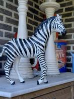 Vintage lederen zebra met glazen ogen - Afrikaanse kunst, Antiek en Kunst, Ophalen of Verzenden