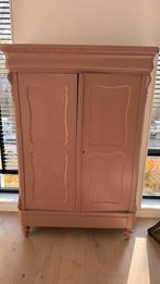 Antieke brocante oud Roze Kinderkamerkast, Huis en Inrichting, Kasten | Kledingkasten, Ophalen, Gebruikt, 100 tot 150 cm, 50 tot 100 cm