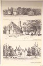 Kasteel Wisch,Kerk te Hoogkeppel, Kasteel Schuilenburg Litho, Antiek en Kunst, Ophalen of Verzenden