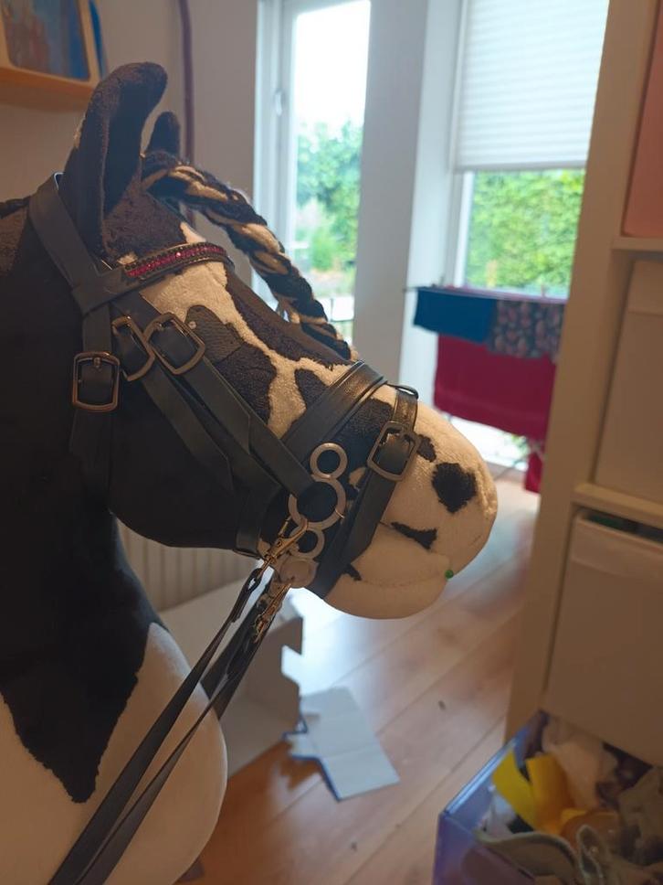 Superleuke gevlekte hobbyhorse te koop, Hobby en Vrije tijd, Kostuums, Theaterbenodigdheden en LARP, Zo goed als nieuw, Ophalen of Verzenden