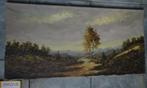HEIDE MET BERKEN * OLIEVERF * Geen Lijst *, Antiek en Kunst, Ophalen of Verzenden