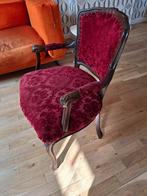 Rode vintage/barok stoel, Huis en Inrichting, Fauteuils, Ophalen, Hout, Gebruikt, Minder dan 75 cm