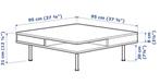 Ikea TOFTERYD salontafel, 95x95 cm, hoogglans wit, Ophalen, Kunststof, Gebruikt, 50 tot 100 cm
