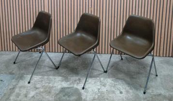 19 x Polyprop design stoelen Kunststof vintage Hille retro beschikbaar voor biedingen