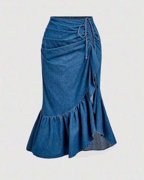 Spijkerrok Elise (44 tm 52) ** NIEUW **, Kleding | Dames, Grote Maten, Nieuw, Rok, Blauw, Verzenden