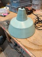 Emaille fabriek lamp mint kleur, Huis en Inrichting, Lampen | Lampenkappen, Ophalen, Zo goed als nieuw, Rond