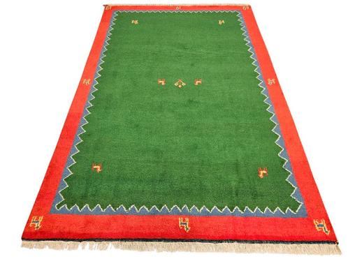 Handgeknoopt oosters modern wol Gabbeh tapijt 199x302cm, Huis en Inrichting, Stoffering | Tapijten en Kleden, Zo goed als nieuw