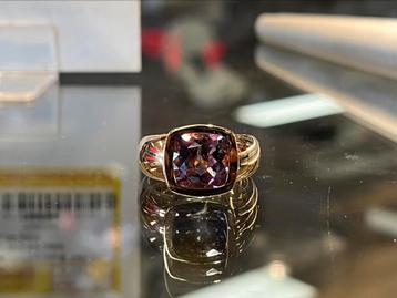 Gouden Ring | 18 Karaat | 11.40 Gram | Amethist | Tirisi  beschikbaar voor biedingen